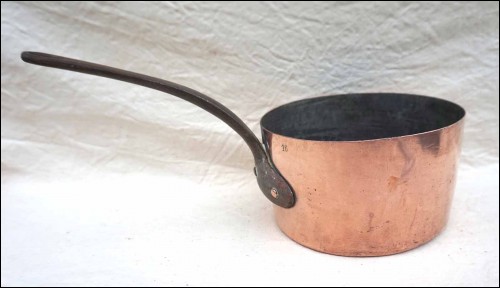 Chef Cookware Sauce Pan Tin  Lined Iron Handle Ø 6 3/8