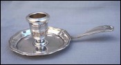 CHRISTOFLE FRANCE Vendome Walking Candleholder with Shell Handle Silverplate 