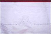 Butterfly Embroidered Bed Sheet Ladder Work White Metis 102 1/4 x 78 3/4