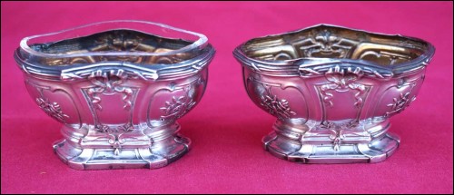 Sterling Silver Open Salt Cellar Louis XVI Style A Deflon