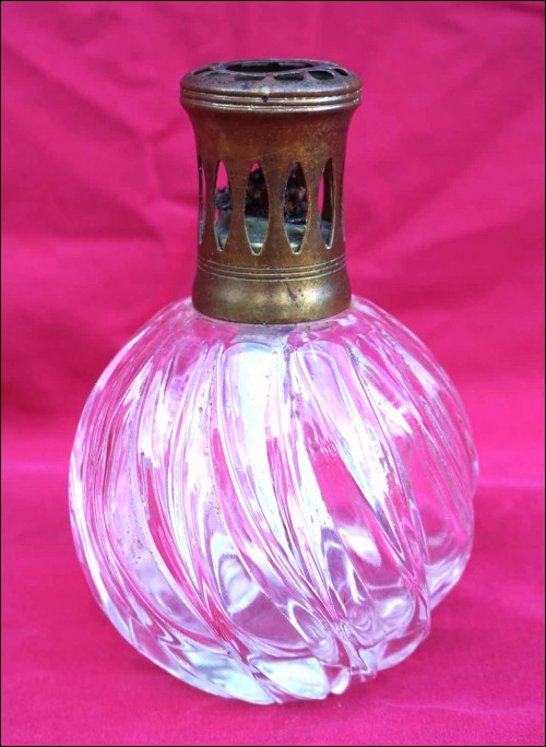Berger Lamp Paris Swirl Clear Glass Fragrance Catalytic Oil Lamp Burner