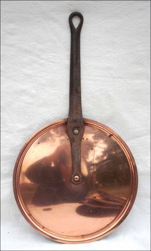 Chef Cookware Tin Lined Copper Lid Ø 10