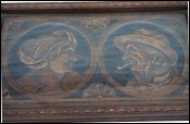 QUIMPER Couple Bretons Carved Wood Tray Signed Piriou