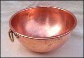 Hammered Copper Chef Kitchenware Whipping Mixing Bowl Ø 10 3/8