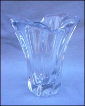 BACCARAT Vintage Crystal Vase CNEP Advertising Signed French Art Glass