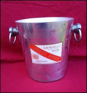 Aluminum Champagne Ice Bucket Cooler G H Mumm Cordon Rouge