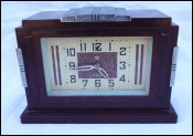 JAZ CADIC 8 Days Mantle Desk Clock Bakelite Art Deco France 1936