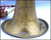 Military Brass Horn Bugle Gautrot Mouthpiece Tassels Paris 1860