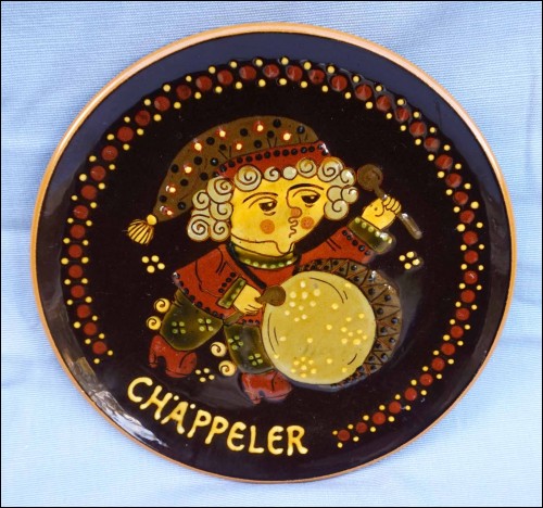 Candlemass Day of Crepe Pancake Plate Alfred Beer Swiss Majolica Vintage