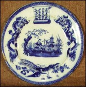 Chinese Decor Decorative Plate Vieillard Bordeaux 1850