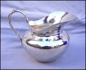 CHRISTOFLE France Creamer Milk Water Jug Silverplate Art Deco