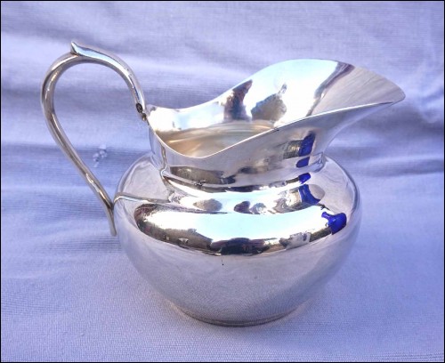 CHRISTOFLE France Creamer Milk Water Jug Silverplate Art Deco