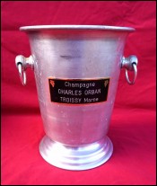 Aluminum Champagne Ice Bucket Cooler Charles Orban Troissy 1950