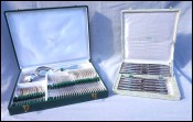Silverplate  Style Perle Beaded Flatware 61pc 12 Pl Setting