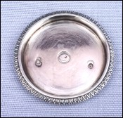 Sterling Silver Saucer Glass Coaster Early 19th C Paris Ø 2 1/4" 27gr