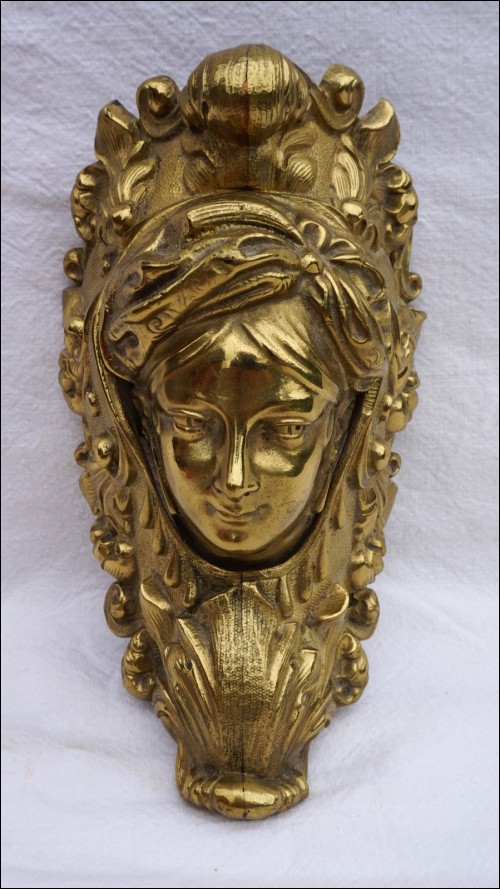 Victorian Brass Indian Face Mechanical Billiard Table Pocket Drop Corner