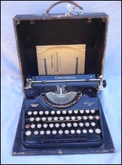 Vintage CONTINENTAL 340 Portable Typewriter Germany 1930's