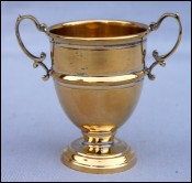    	  French Vermeil Gold Plated Sterling Siver Miniature Trophy Cup Maeght Paris