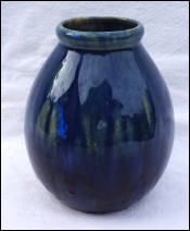 Art Nouveau Enameled Crystalline Stoneware Vase Pierrefonds