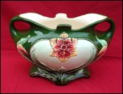 EICHWALD German Majolica Art Nouveau Jugendstil Pottery Jardiniere Vase
