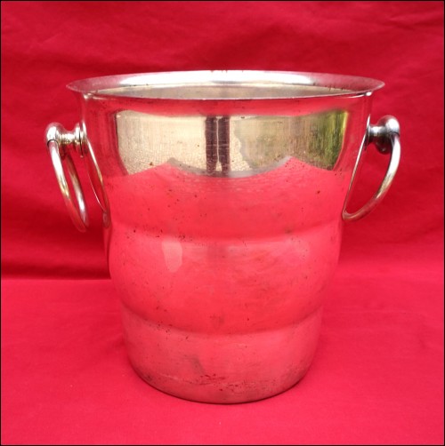 Champagne Wine Ice Bucket Cooler Chromium Plated 1970's