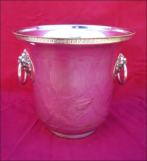 Vve Cliquot-Ponsardin Champagne Ice Bucket Cooler Silverplate