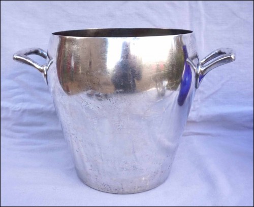 WISKEMANN Belgium Art Deco Silverplate Champagne Ice Bucket Cooler 1930's