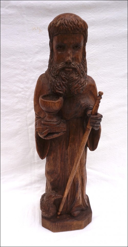 Saint John Evangelist The Apostle Eagle Wood Carved Statue D Theotec Brittany