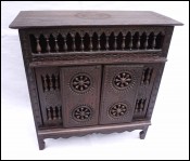 Doll House Miniature Quimper Armoire Box Bed Lit Clos Cut Carved