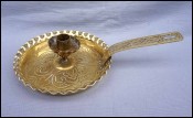 Dutch Chamberstick Jewish Decor Repousse Brass Star of David 18th C