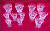 Cristallerie Lorraine Nancy Set of 12 Glasses Cut Crystal