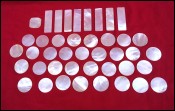 Mother of Pearl Set of 42 Gaming Token Square Rectangular Round 19th C