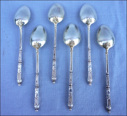SFAM Russe Model 6 Dessert Tea Spoon Silver Plate Boxed