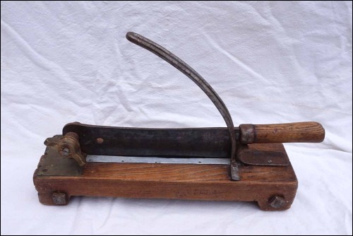 Antique French Bread Baguette Cutter Guillotine Bakery Counter 19th C