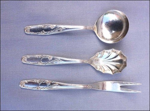 G & E Rodd Silver Plate Petit Fours Serving Set Art Deco Style Australia