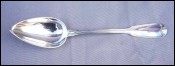 Silverplate Fiddle Thread Vegetable Serving Spoon Bouez 