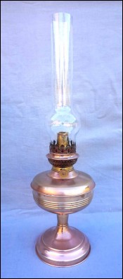 Art Deco Copper Brass Oil Kerosene Lamp Matador 1920's