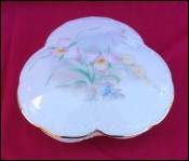 LIMOGES FRANCE Hand Painted Porcelain Trefoil Jewel SweetyBox L A Vintage