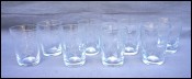 Bohemian Clear Cut Crystal 8 Cordial Shooters Shot Glasses Set
