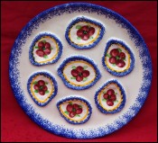 Hand Painted Faience Oyster Plate St Brevin near Quimper 1960