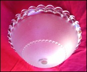 Art Deco Ezan Frosted Pressed Glass Light Chandelier Shade F