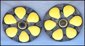 PAIR Oyster Plates Embroidery HB Quimper 1950