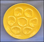 Vintage Yellow Oyster Plate French Faience Niderviller 60's